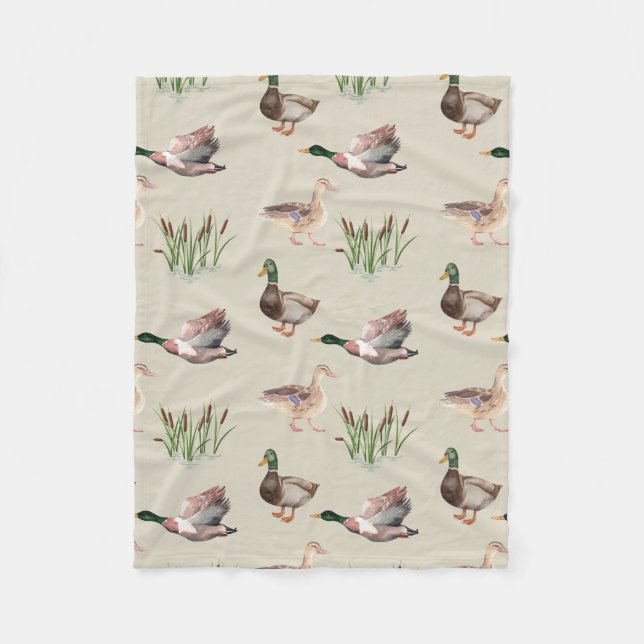 Mallard Duck Hunting Blanket Fleecedecke (Vorderseite)
