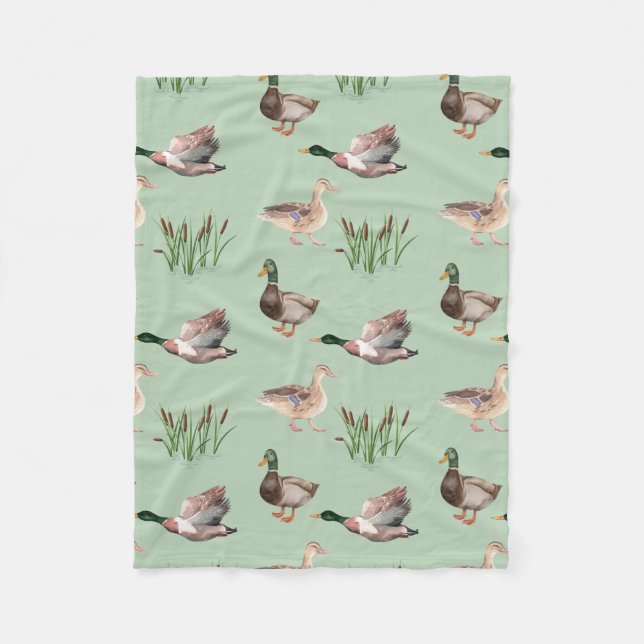 Mallard Duck Hunting Blanket Fleecedecke (Vorderseite)