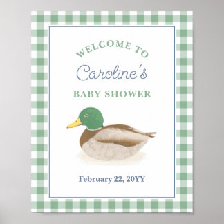 Mallard Duck Hunting Boy Baby Show Empfang Poster
