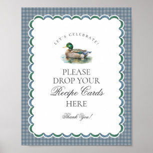 Mallard Duck Hunting Gingham Gemeinsames Rezept Poster
