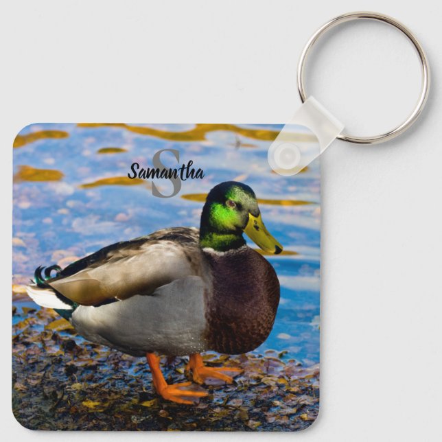 Mallard Duck Keyring Schlüsselanhänger (Rückseite)