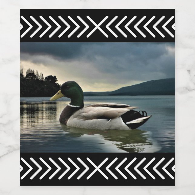 Mallard Duck Lake Weinetikett (Einzelnes Label)