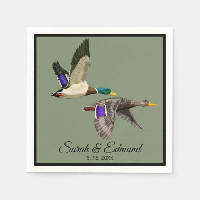 Mallard Duck Lovers Serviette (Vorderseite)