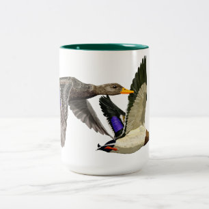 Mallard Duck Lovers Zweifarbige Tasse