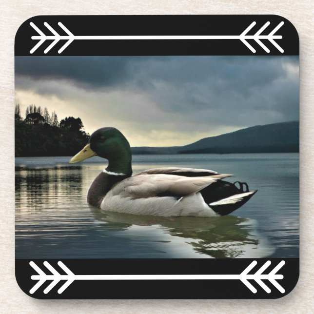 Mallard Duck on Lake Getränkeuntersetzer (Vorderseite)