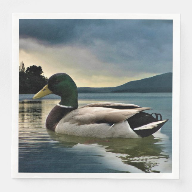 Mallard Duck on The Lake Serviette (Vorderseite)