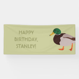 Mallard Duck Realistische Illustration Personalisi Banner