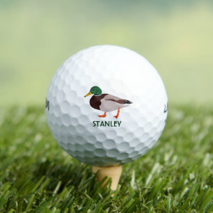 Mallard Duck Realistische Illustration Personalisi Golfball