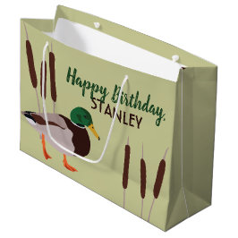 Mallard Duck Realistische Illustration Personalisi Große Geschenktüte