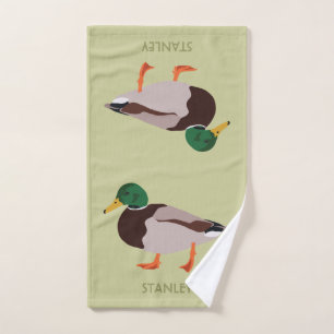 Mallard Duck Realistische Illustration Personalisi Handtuch