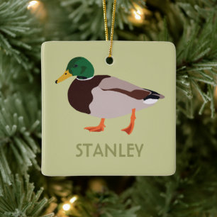 Mallard Duck Realistische Illustration Personalisi Keramikornament