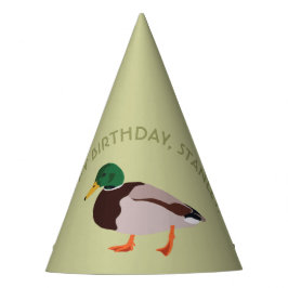 Mallard Duck Realistische Illustration Personalisi Partyhütchen