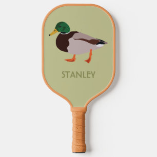 Mallard Duck Realistische Illustration Personalisi Pickleball Schläger
