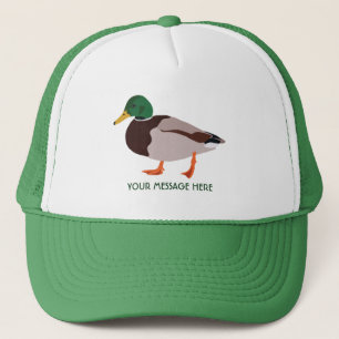 Mallard Duck Realistische Illustration Personalisi Truckerkappe