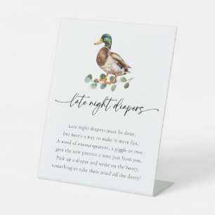 Mallard Duck Spate Night Diapers Game Baby Duck Sockelschild