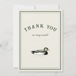 Mallard Duck Thank You Card Einladung