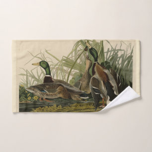 Mallard Duck von Audubon's Birds of America Badhandtuch Set