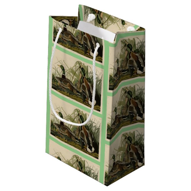 Mallard Duck von Audubon's Birds of America Kleine Geschenktüte (Rückseite Schrägansicht)