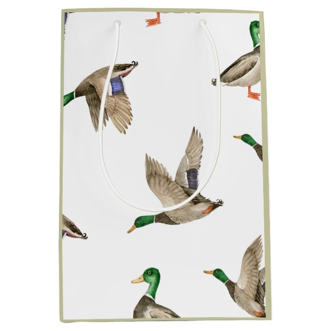 Mallard Duck Wrapping Paper Mittlere Geschenktüte (Vorderseite)