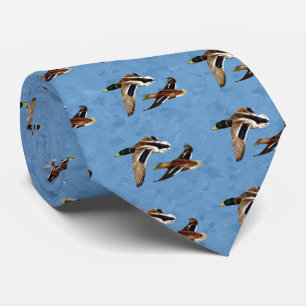 Mallard Ducks Flying Sky Blue Krawatte