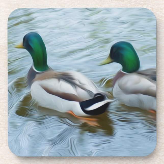 Mallard Ducks Untersetzer (Vorderseite)