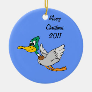 Mallard Enck Cartoon Fliegen Keramikornament
