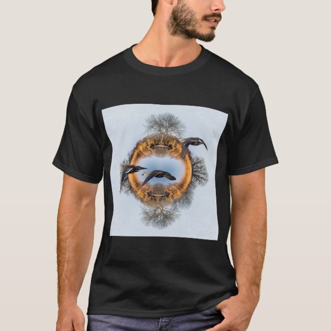 Mallard Encks auf einem Friedlichen Planeten T-Shirt (Vorderseite)