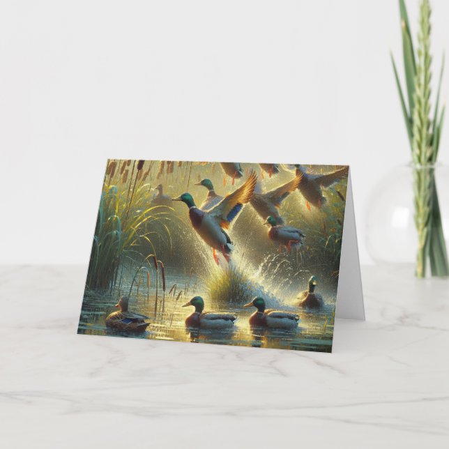 Mallard Encks zum Vatertag Karte (Vorderseite)