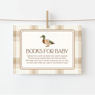 Mallard-Enten-Baby-Shower-Bücher für Baby Begleitkarte