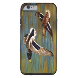 Mallard Enten fliegen über Teich iPhone 15 Mini Hülle