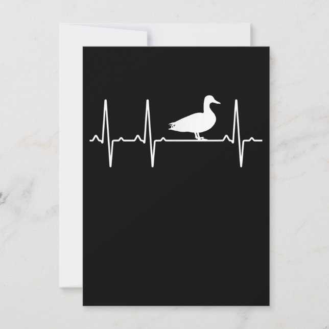 Mallard Heartbeat - Geschenk für Männer Frauen-Duc Einladung (Vorderseite)
