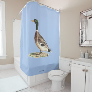 Mallard oder Wilde Ente (Anas platyrhynchos) Duschvorhang
