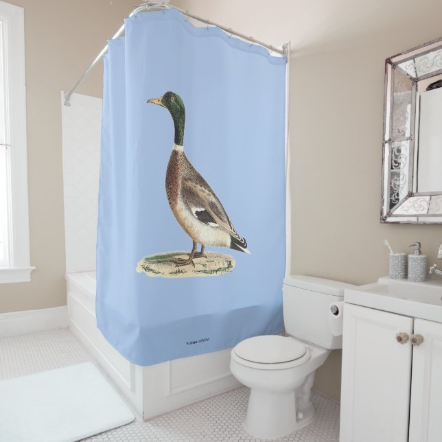 Mallard oder Wilde Ente (Anas platyrhynchos) Duschvorhang (Beispiel)