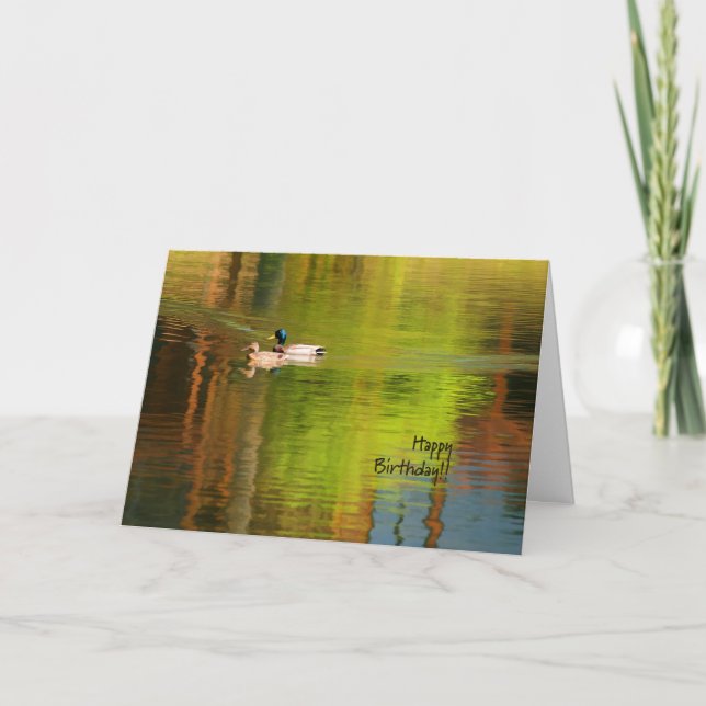Mallard Pair - Geburtskarte Karte (Vorderseite)
