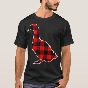Mallard Red Buffalo Kariert Duck Bird Matching PJ T-Shirt