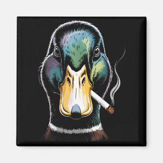 Mallard Smoking Cigarette Meme Funny Mallard Duck Magnet