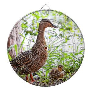 Mallard und Ducklings von Shirley Taylor Dartscheibe