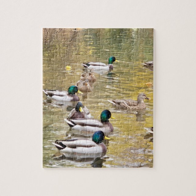 Mallards am Teich Puzzle (Vertikal)