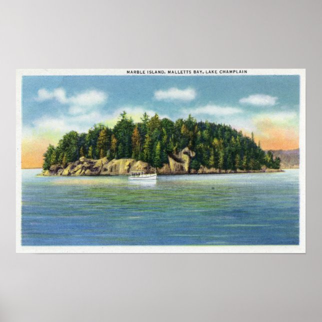 Malletts Bay Blick auf Marble Island Poster (Vorne)