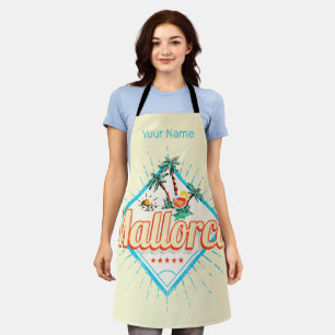 Mallorca Balearen Retro Papagei Vintage Schürze