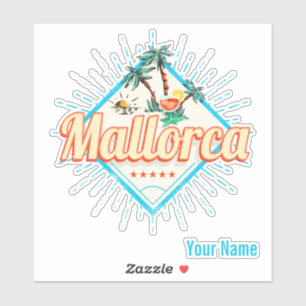 Mallorca Baleareninsel Retro Parrot Vintag Aufkleber