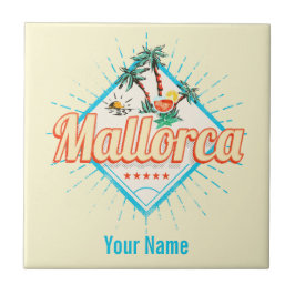 Mallorca Baleareninsel Retro Parrot Vintag Fliese