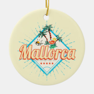 Mallorca Baleareninsel Retro Parrot Vintag Lugga Keramik Ornament