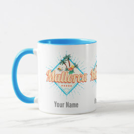 Mallorca Baleareninsel Retro Parrot Vintag Tasse