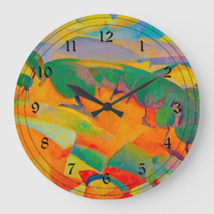 Mallorca-Berge, Malerei durch Leo Gestel Große Wanduhr