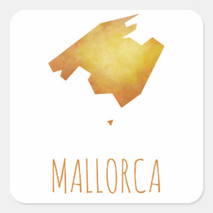 Mallorca Karte Quadratischer Aufkleber