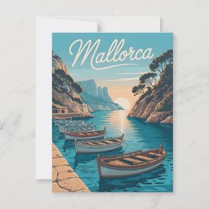 Mallorca Küste Vintage Postkarte