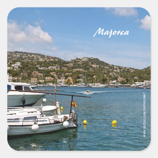 Mallorca Quadratischer Aufkleber (Vorderseite)