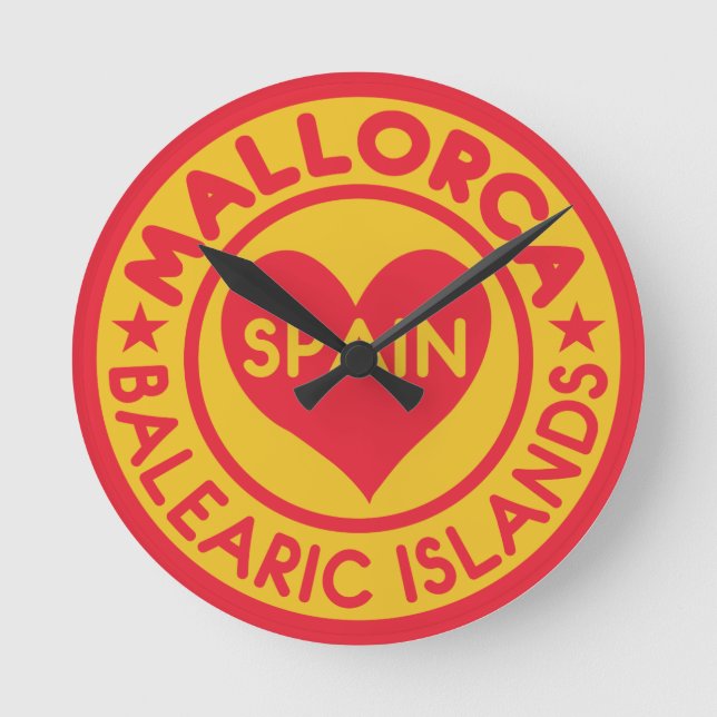 MALLORCA RUNDE WANDUHR (Vorderseite)