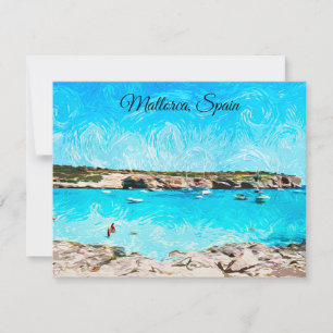 Mallorca Spanien Balearische Insel Aquarell Einladung